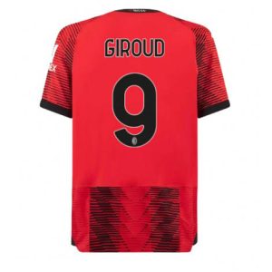 AC Milan Olivier Giroud #9 Thuis tenue Mensen 2023-24 Korte Mouw