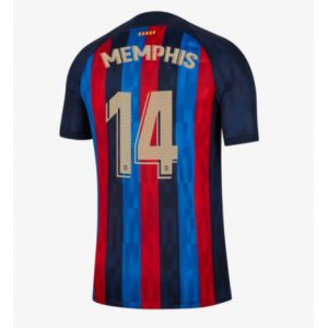 Barcelona Memphis Depay #14 Thuis tenue Mensen 2022-23 Korte Mouw