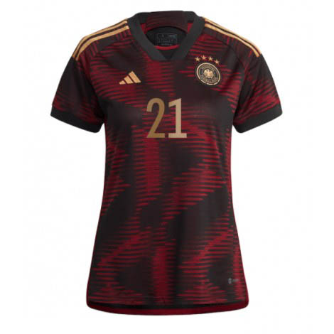 Dames Duitsland Ilkay Gundogan #21 Uit tenue WK 2022 Korte Mouw-1
