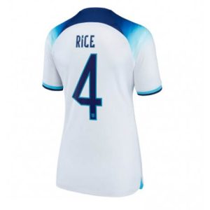 Dames Engeland Declan Rice #4 Thuis tenue WK 2022 Korte Mouw