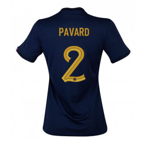 Dames Frankrijk Benjamin Pavard #2 Thuis tenue WK 2022 Korte Mouw