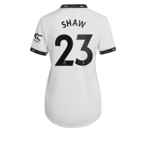 Dames Manchester United Luke Shaw #23 Uit tenue 2022-23 Korte Mouw