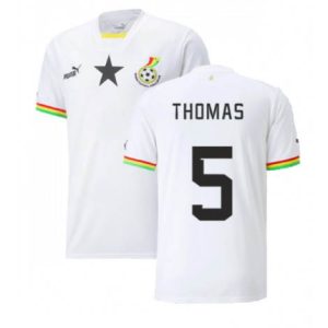 Ghana Thomas Partey #5 Thuis tenue Mensen WK 2022 Korte Mouw
