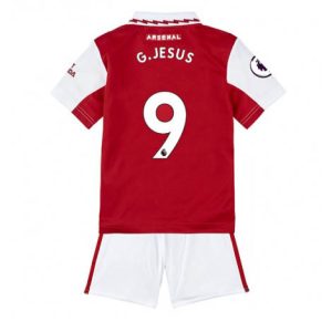 Kids Arsenal Gabriel Jesus #9 Thuis tenue 2022-23 Korte Mouw (+ Korte broeken)