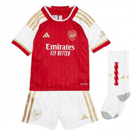 Kids Arsenal Granit Xhaka #34 Thuis tenue 2023-24 Korte Mouw (+ Korte broeken)-1