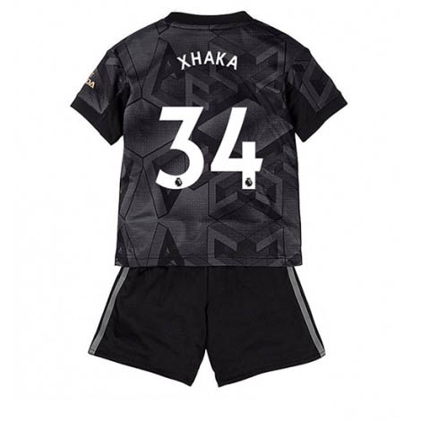 Kids Arsenal Granit Xhaka #34 Uit tenue 2022-23 Korte Mouw (+ Korte broeken)