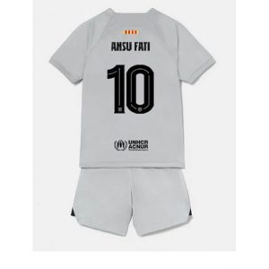 Kids Barcelona Ansu Fati #10 Derde tenue 2022-23 Korte Mouw (+ Korte broeken)