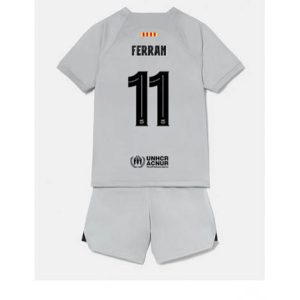 Kids Barcelona Ferran Torres #11 Derde tenue 2022-23 Korte Mouw (+ Korte broeken)