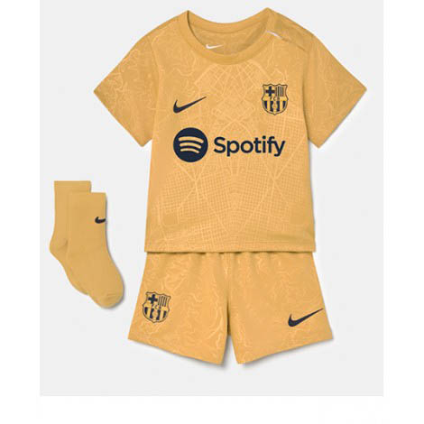 Kids Barcelona Ferran Torres #11 Uit tenue 2022-23 Korte Mouw (+ Korte broeken)-1