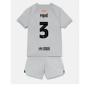 Kids Barcelona Gerard Pique #3 Derde tenue 2022-23 Korte Mouw (+ Korte broeken)