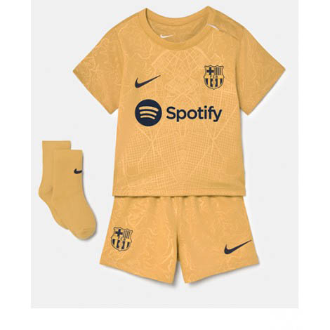Kids Barcelona Gerard Pique #3 Uit tenue 2022-23 Korte Mouw (+ Korte broeken)-1