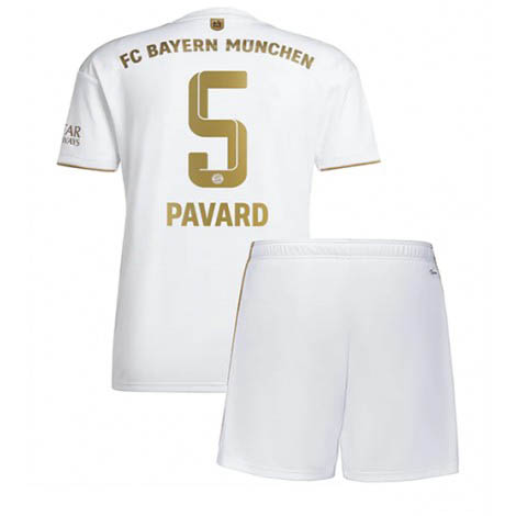 Kids Bayern Munich Benjamin Pavard #5 Uit tenue 2022-23 Korte Mouw (+ Korte broeken)