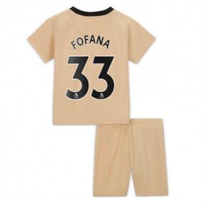 Kids Chelsea Wesley Fofana #33 Derde tenue 2022-23 Korte Mouw (+ Korte broeken)