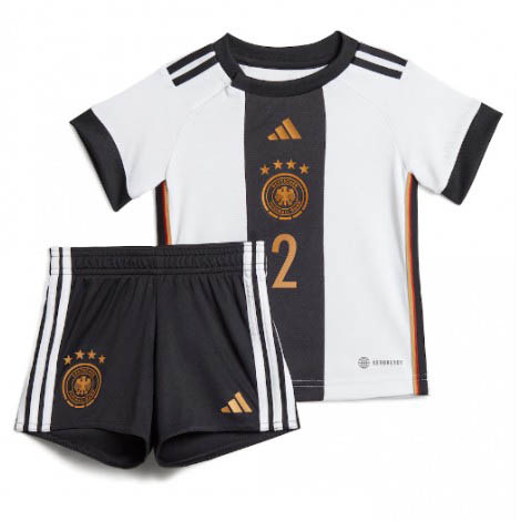 Kids Duitsland Antonio Rudiger #2 Thuis tenue WK 2022 Korte Mouw (+ Korte broeken)-1