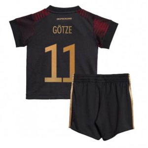 Kids Duitsland Mario Gotze #11 Uit tenue WK 2022 Korte Mouw (+ Korte broeken)