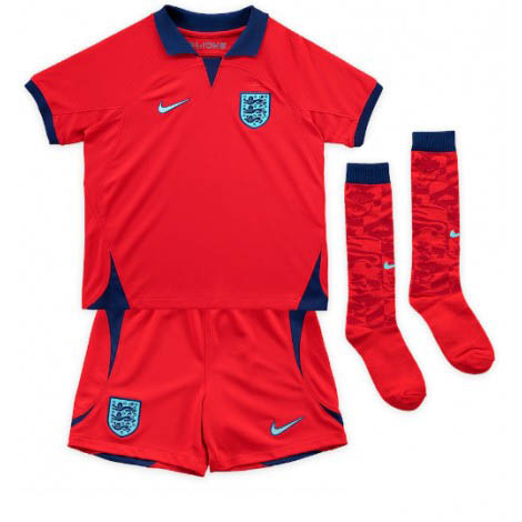 Kids Engeland Declan Rice #4 Uit tenue WK 2022 Korte Mouw (+ Korte broeken)-1