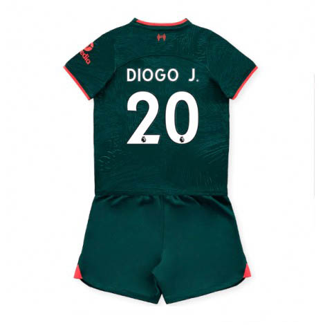 Kids Liverpool Diogo Jota #20 Derde tenue 2022-23 Korte Mouw (+ Korte broeken)