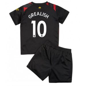 Kids Manchester City Jack Grealish #10 Uit tenue 2022-23 Korte Mouw (+ Korte broeken)