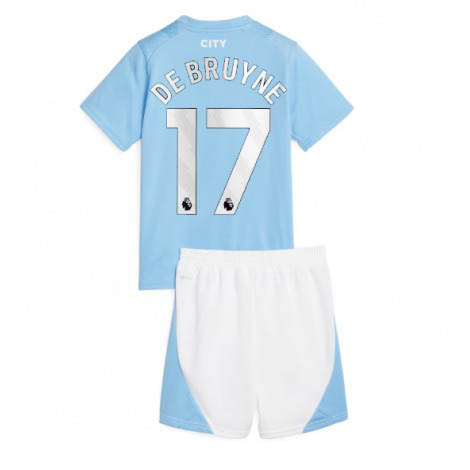 Kids Manchester City Kevin De Bruyne #17 Thuis tenue 2023-24 Korte Mouw (+ Korte broeken)
