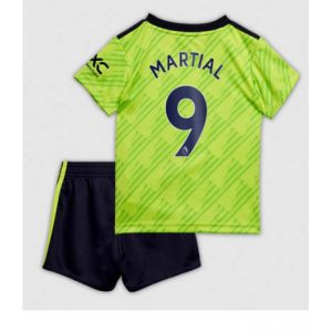 Kids Manchester United Anthony Martial #9 Derde tenue 2022-23 Korte Mouw (+ Korte broeken)