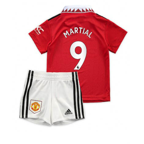 Kids Manchester United Anthony Martial #9 Thuis tenue 2022-23 Korte Mouw (+ Korte broeken)