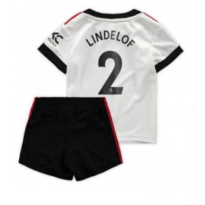 Kids Manchester United Victor Lindelof #2 Uit tenue 2022-23 Korte Mouw (+ Korte broeken)