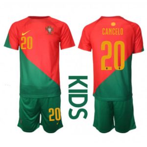 Kids Portugal Joao Cancelo #20 Thuis tenue WK 2022 Korte Mouw (+ Korte broeken)