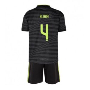 Kids Real Madrid David Alaba #4 Derde tenue 2022-23 Korte Mouw (+ Korte broeken)