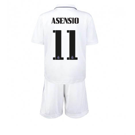 Kids Real Madrid Marco Asensio #11 Thuis tenue 2022-23 Korte Mouw (+ Korte broeken)