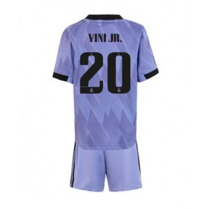 Kids Real Madrid Vinicius Junior #20 Uit tenue 2022-23 Korte Mouw (+ Korte broeken)