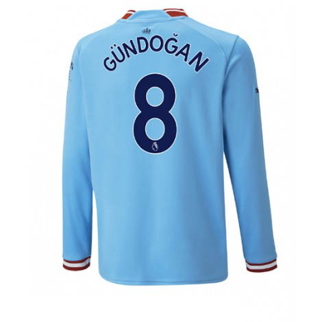 Manchester City Ilkay Gundogan #8 Thuis tenue Mensen 2022-23 Lange Mouw