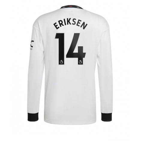 Manchester United Christian Eriksen #14 Uit tenue Mensen 2022-23 Lange Mouw