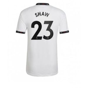 Manchester United Luke Shaw #23 Uit tenue Mensen 2022-23 Korte Mouw