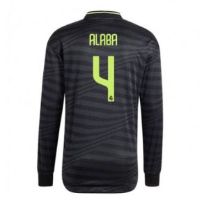 Real Madrid David Alaba #4 Derde tenue Mensen 2022-23 Lange Mouw
