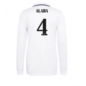 Real Madrid David Alaba #4 Thuis tenue Mensen 2022-23 Lange Mouw