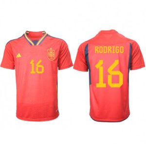 Spanje Rodri Hernandez #16 Thuis tenue Mensen WK 2022 Korte Mouw
