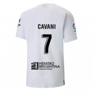 Valencia Edinson Cavani #7 Thuis tenue Mensen 2022-23 Korte Mouw