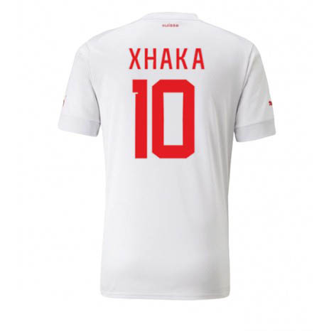 Zwitserland Granit Xhaka #10 Uit tenue Mensen WK 2022 Korte Mouw