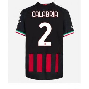 AC Milan Davide Calabria #2 Thuis tenue Mensen 2022-23 Korte Mouw