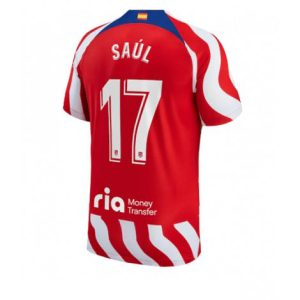 Atletico Madrid Saul Niguez #17 Thuis tenue Mensen 2022-23 Korte Mouw