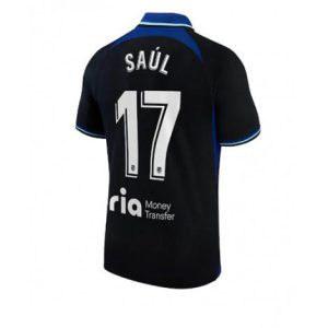 Atletico Madrid Saul Niguez #17 Uit tenue Mensen 2022-23 Korte Mouw