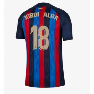 Barcelona Jordi Alba #18 Thuis tenue Mensen 2022-23 Korte Mouw