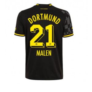 Borussia Dortmund Donyell Malen #21 Uit tenue Mensen 2022-23 Korte Mouw