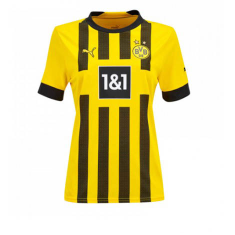 Dames Borussia Dortmund Giovanni Reyna #7 Thuis tenue 2022-23 Korte Mouw-1