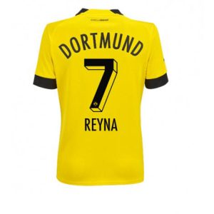 Dames Borussia Dortmund Giovanni Reyna #7 Thuis tenue 2022-23 Korte Mouw