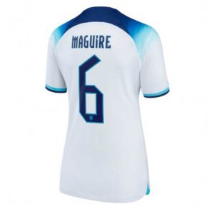 Dames Engeland Harry Maguire #6 Thuis tenue WK 2022 Korte Mouw