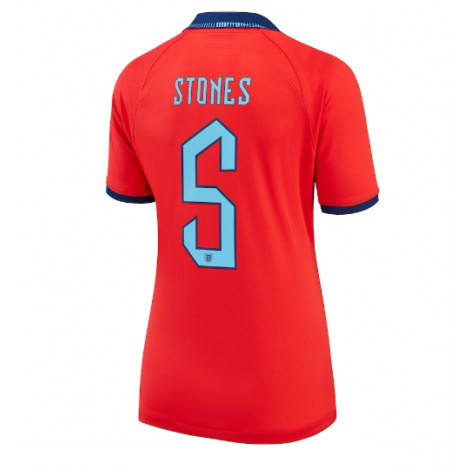 Dames Engeland John Stones #5 Uit tenue WK 2022 Korte Mouw