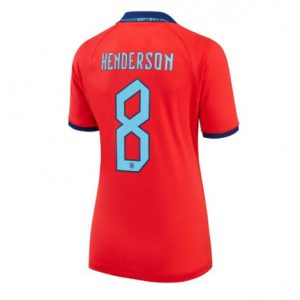Dames Engeland Jordan Henderson #8 Uit tenue WK 2022 Korte Mouw