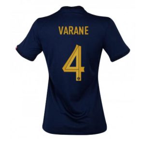 Dames Frankrijk Raphael Varane #4 Thuis tenue WK 2022 Korte Mouw