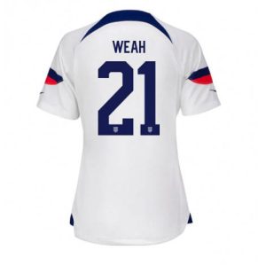 Dames Verenigde Staten Timothy Weah #21 Thuis tenue WK 2022 Korte Mouw